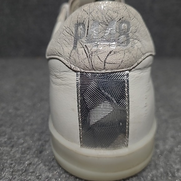 P448 John Low Top Sneakers Metallic Silver White Women's EU 40/ US 9.5 -10 - Picture 10 of 16